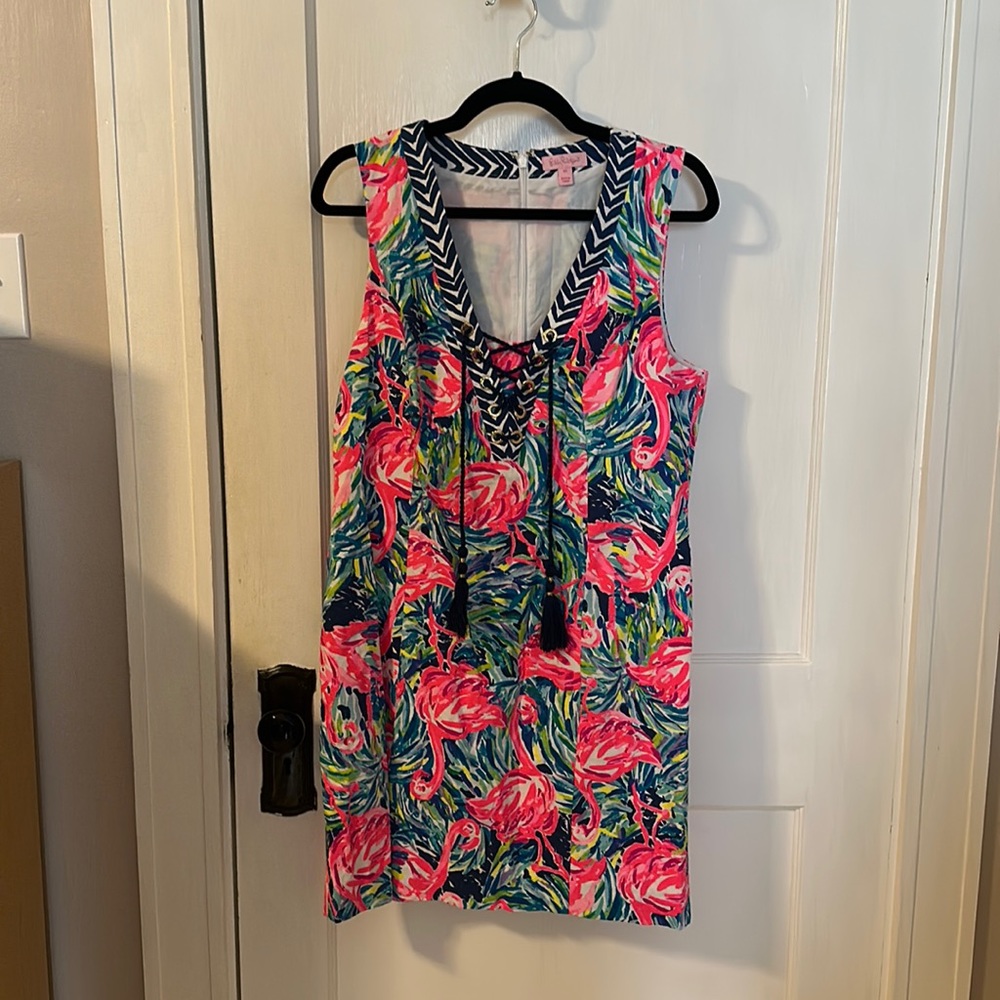 NWOT Lilly Pulitzer Flamingo  Flemenco Beach Carey Shift dress